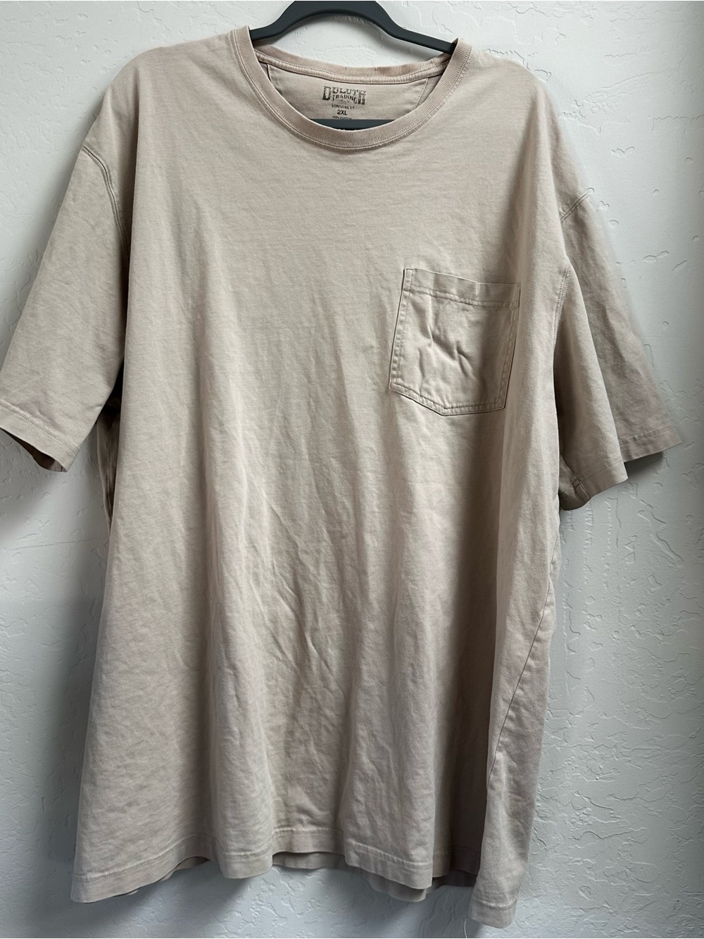 Duluth Trading Co Light Beige Short-Sleeve Pocket Tee